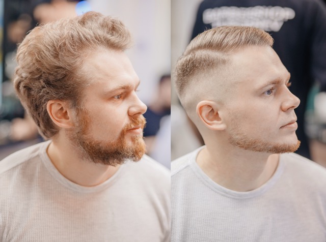 Haircut before and after